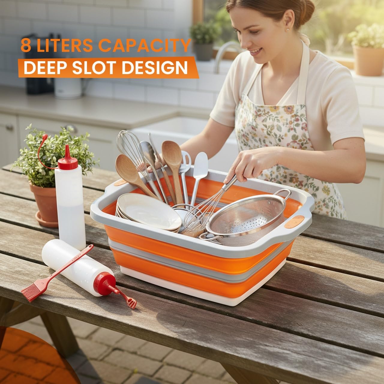 HANILUX non-slip base keeps tub steady on surfaces.