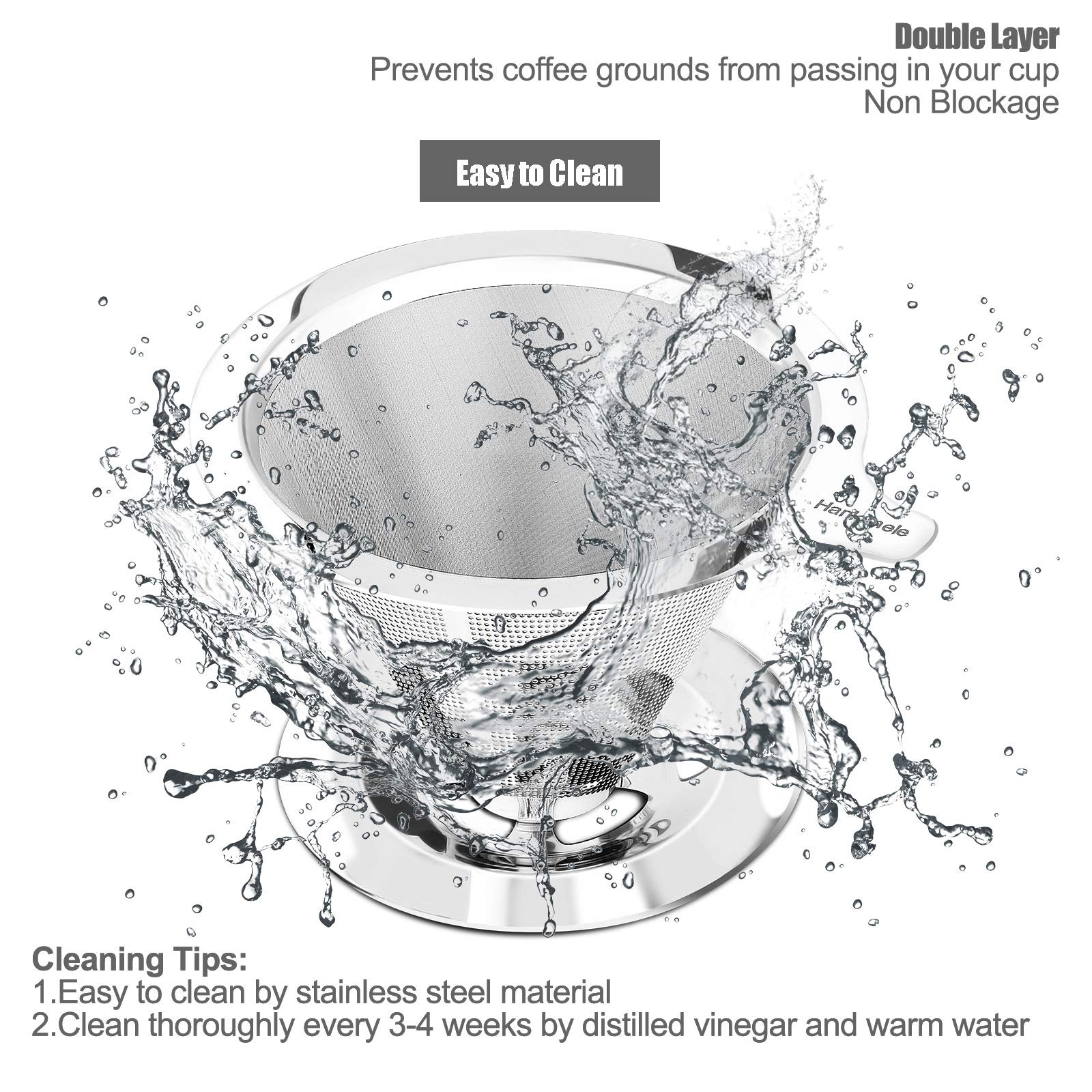Hanlomele pour over is easy to rinse and descale periodically