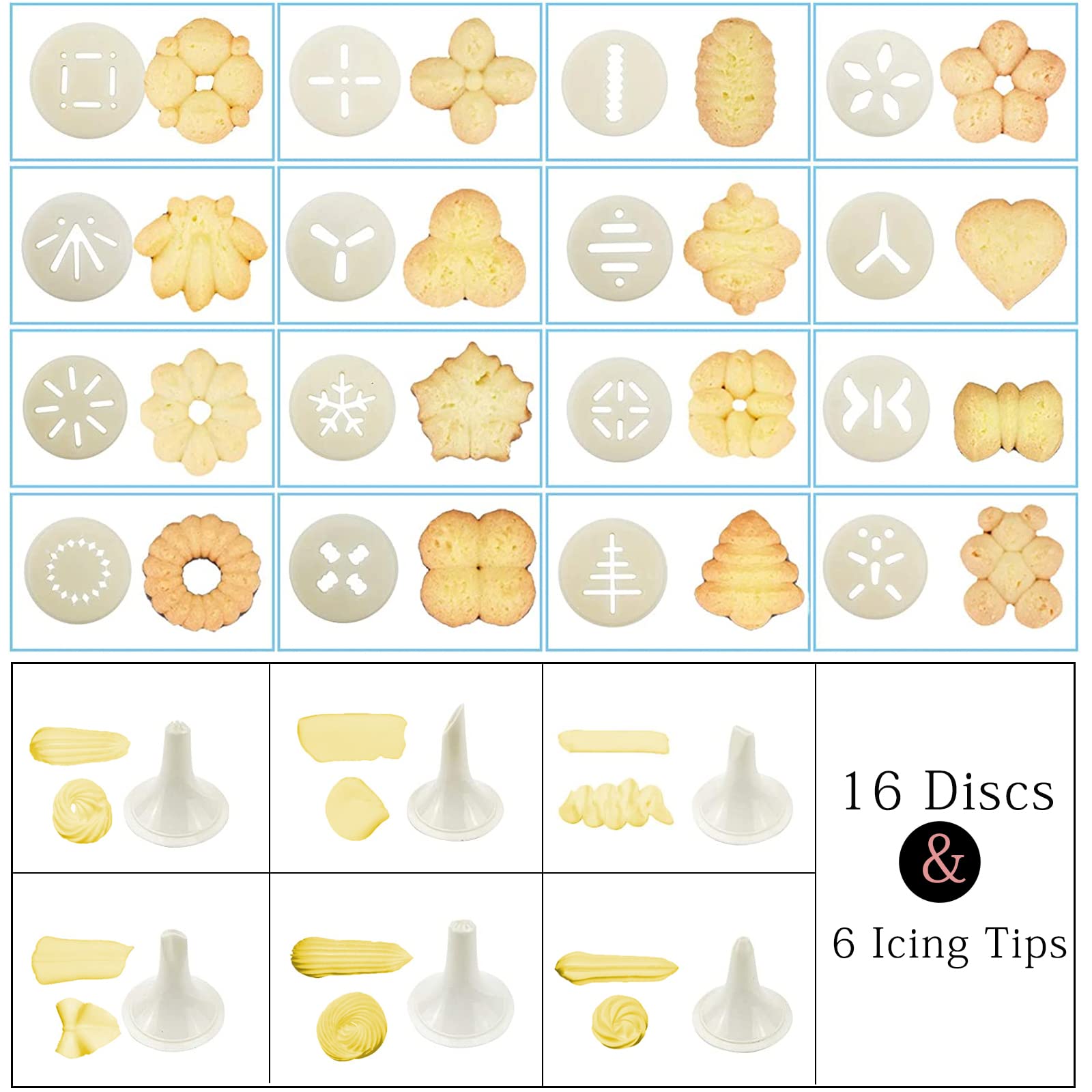 Hanmsen cookie press in sturdy ABS plastic for durable use.