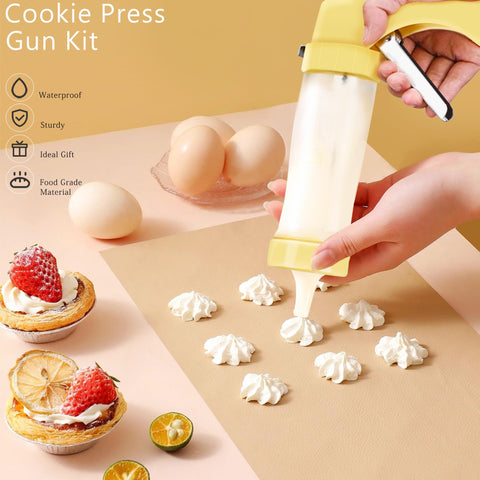 Hanmsen cookie press with clear body for easy handling.