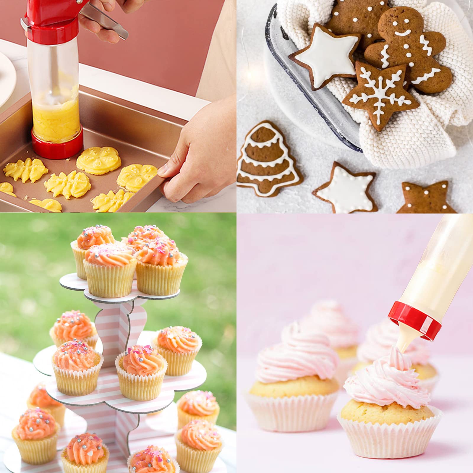 Hanmsen Cookie Press home bakery kit for DIY cookies and icing.