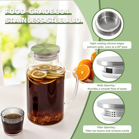 Hannadepot pitcher anti-drip spout supports tidy, confident serving.