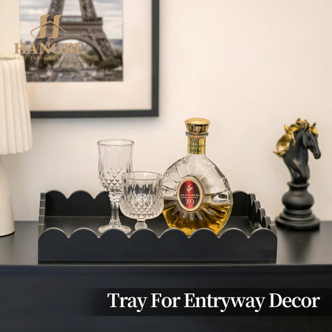 Hanobe tray holding candles and small plants for a calm vignette.