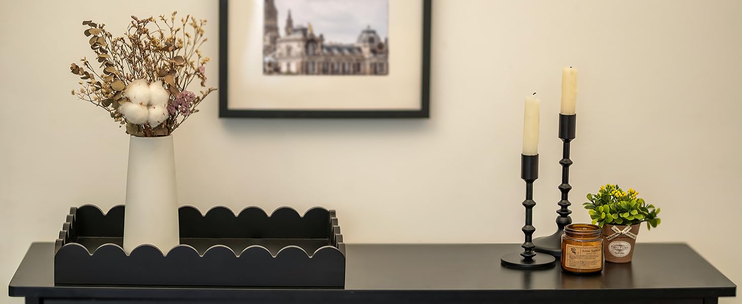 Hanobe tray offers a versatile surface across rooms for display.