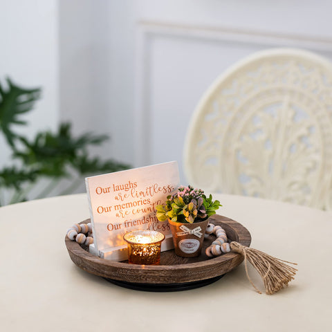 Hanobe multi-use serving tray ready for meals or decor display