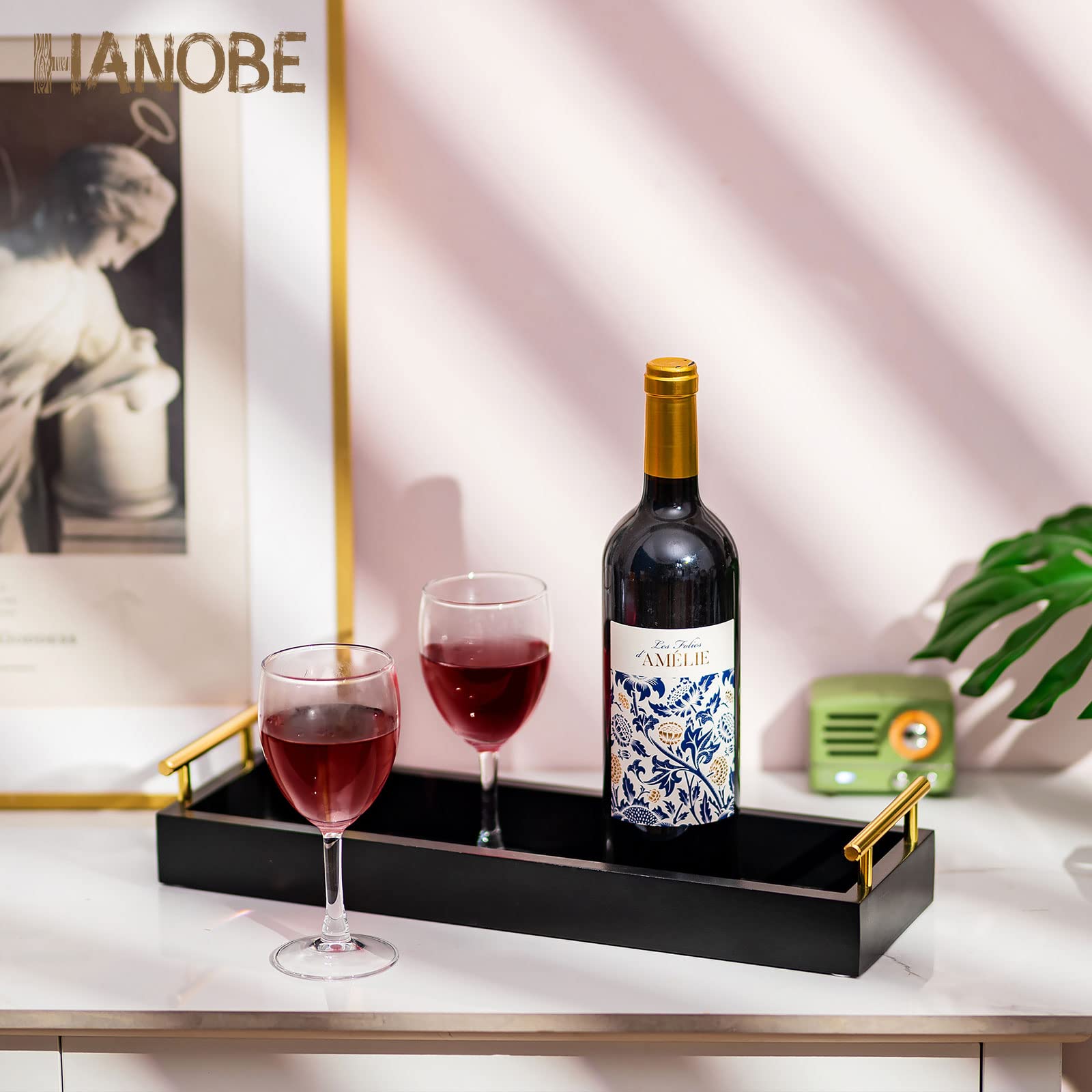 Hanobe serving tray perfect for coffee, wine, and drinks