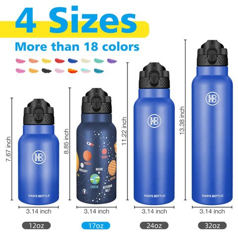 Hans Bottle straw lid close-up highlights leakproof seal for mess-free hydration.