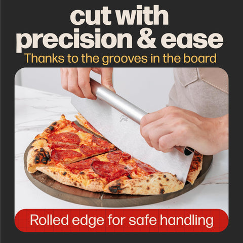 Hans Grill anti-rust stainless steel blade stays sharp for clean cuts.