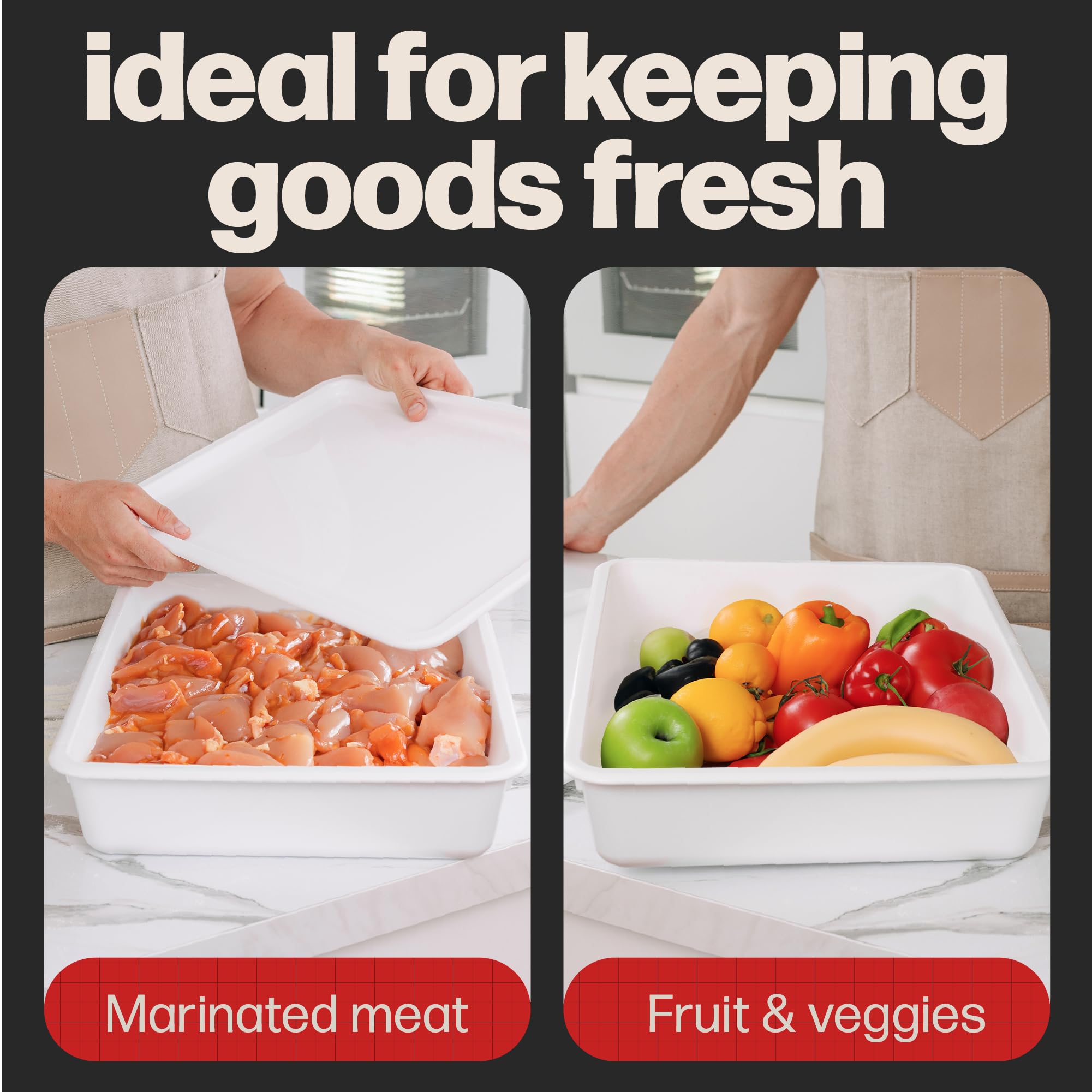 Hans Grill BPA-free plastic proofing containers designed for easy cleaning