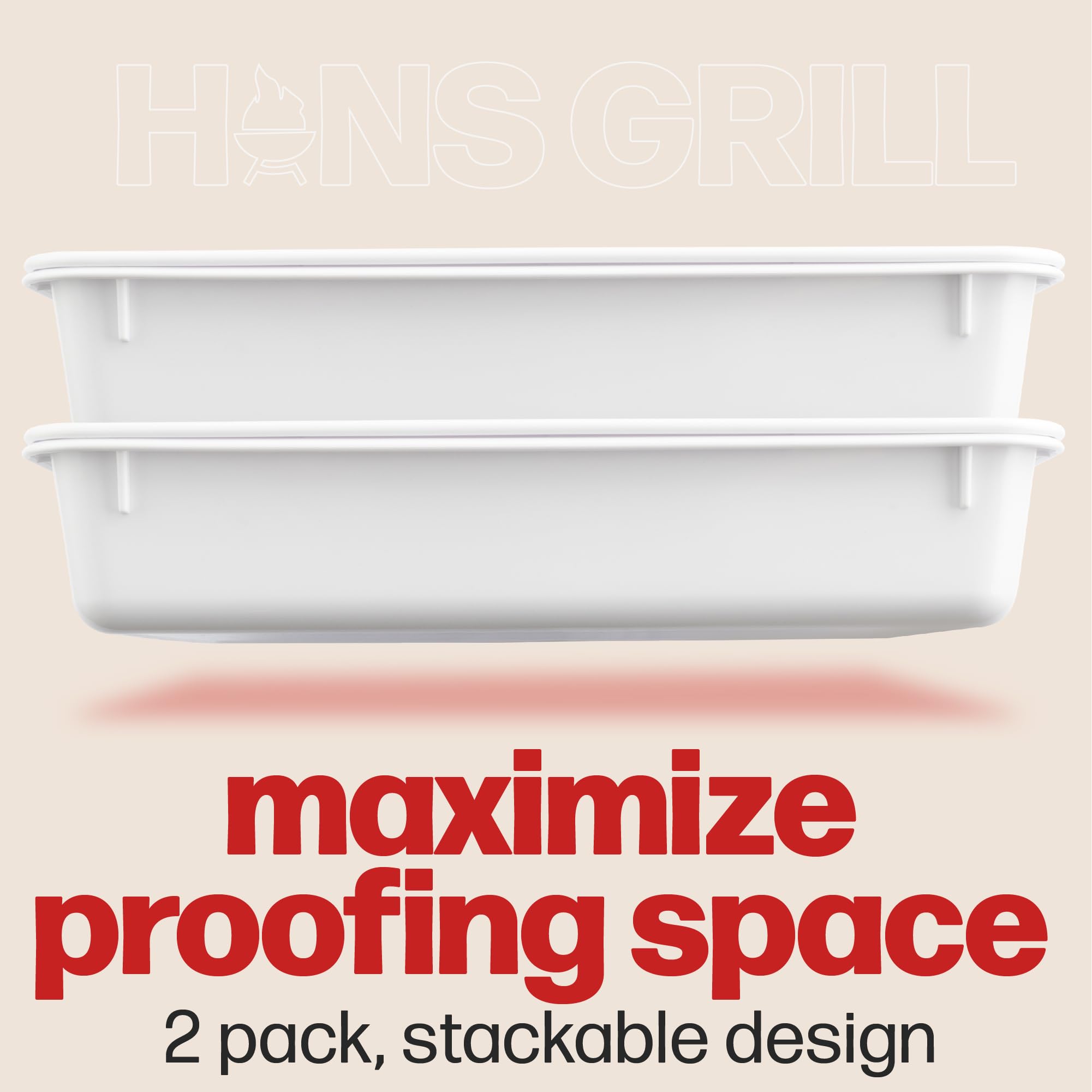 Hans Grill dough-proofing container fits up to six dough balls for pizzas
