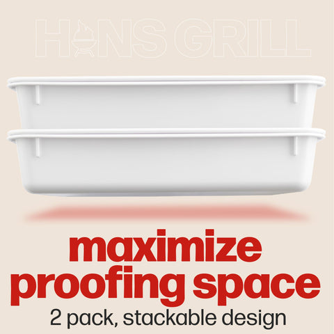 Hans Grill dough-proofing container fits up to six dough balls for pizzas