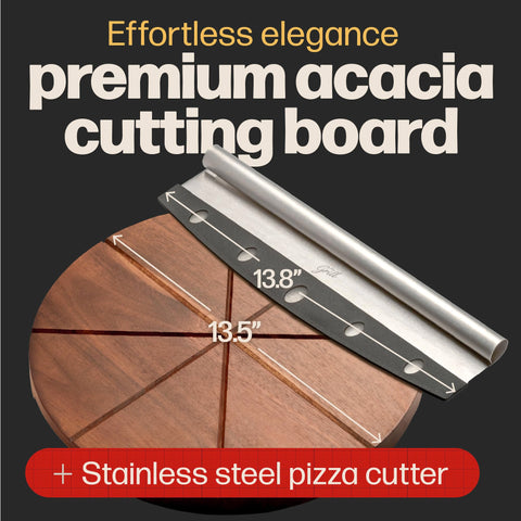 Hans Grill rocker blade slices pizza smoothly without dragging toppings.