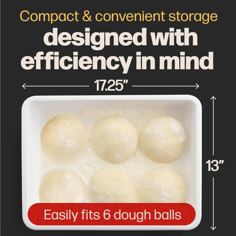 Hans Grill pizza dough box with lid protects dough while proofing and rising evenly