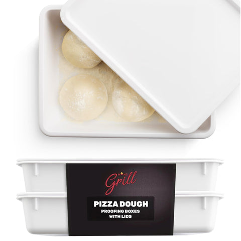Hans Grill pizza dough proofing box with stackable trays for organized, even dough rise