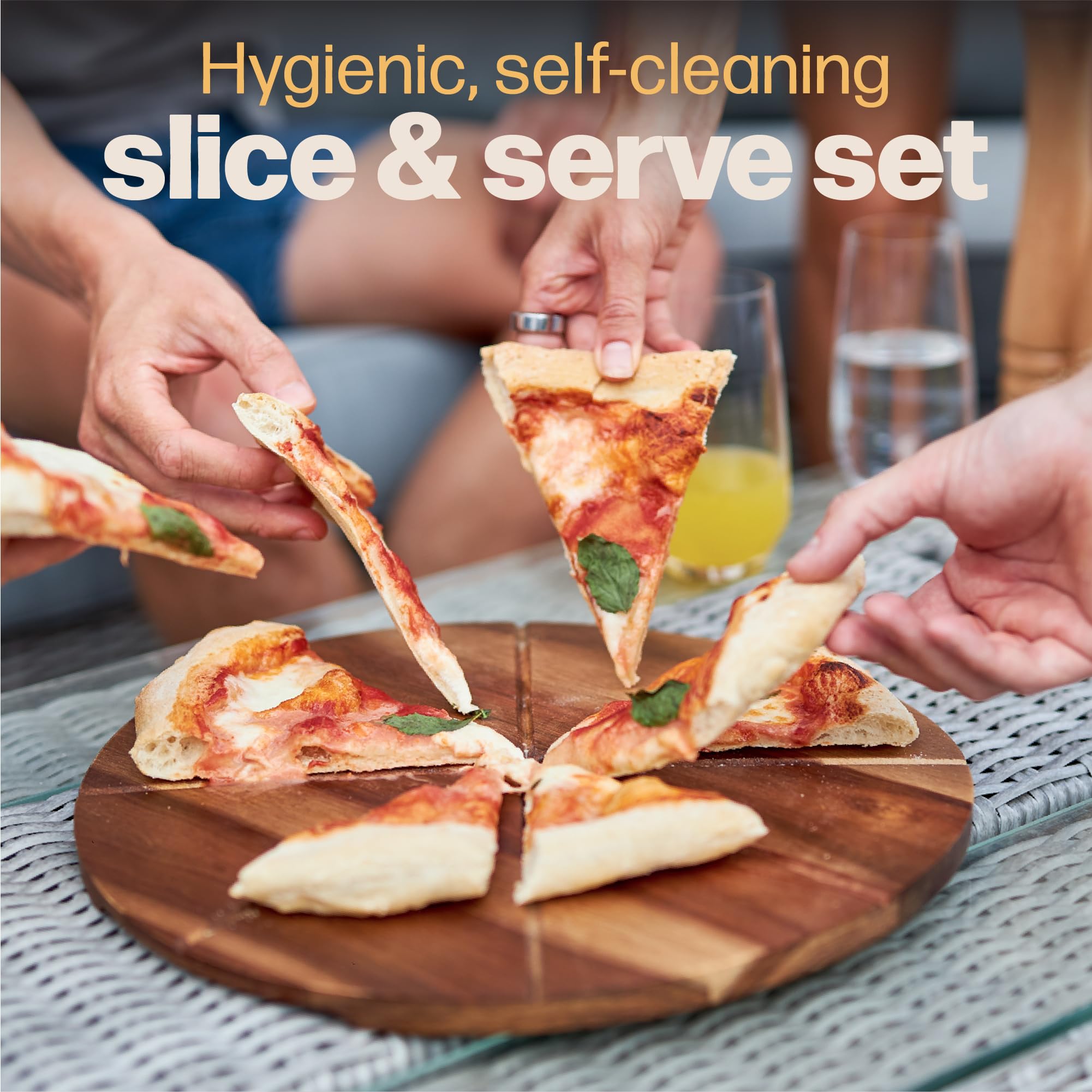 Hans Grill versatile board works for pies, pastries, and dessert slices.