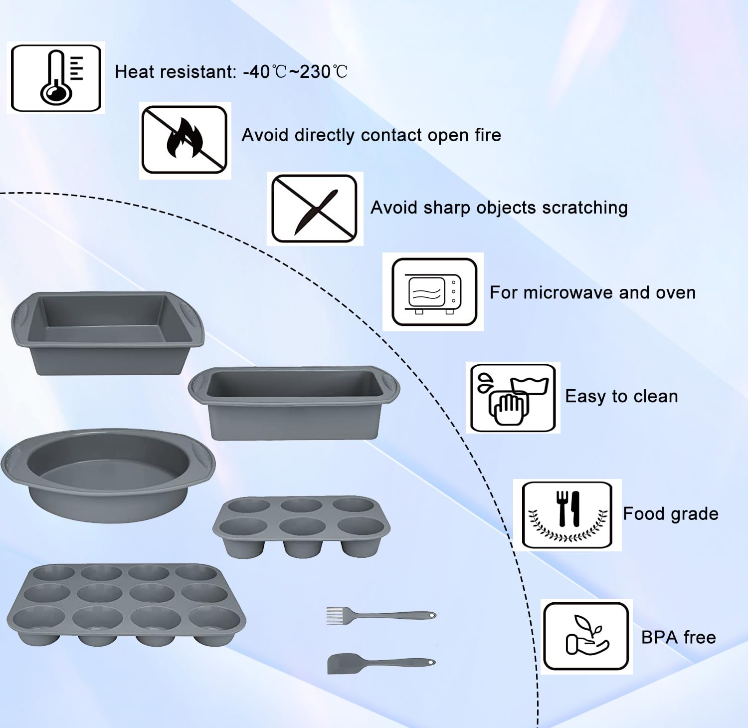 Hansanti square cake pan for neat, uniform slices