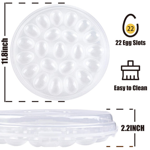 HANSGO 22-slot deviled egg tray ready for parties and potlucks.