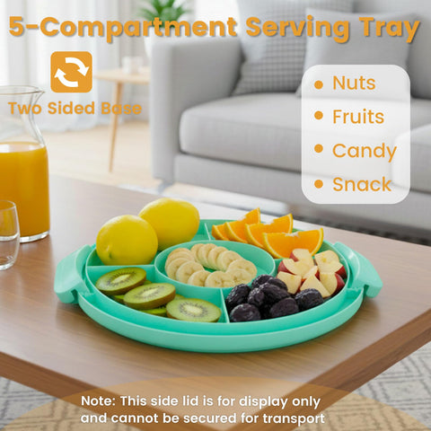 HANSGO base tray for nuts and fruits doubles as a serving platter.
