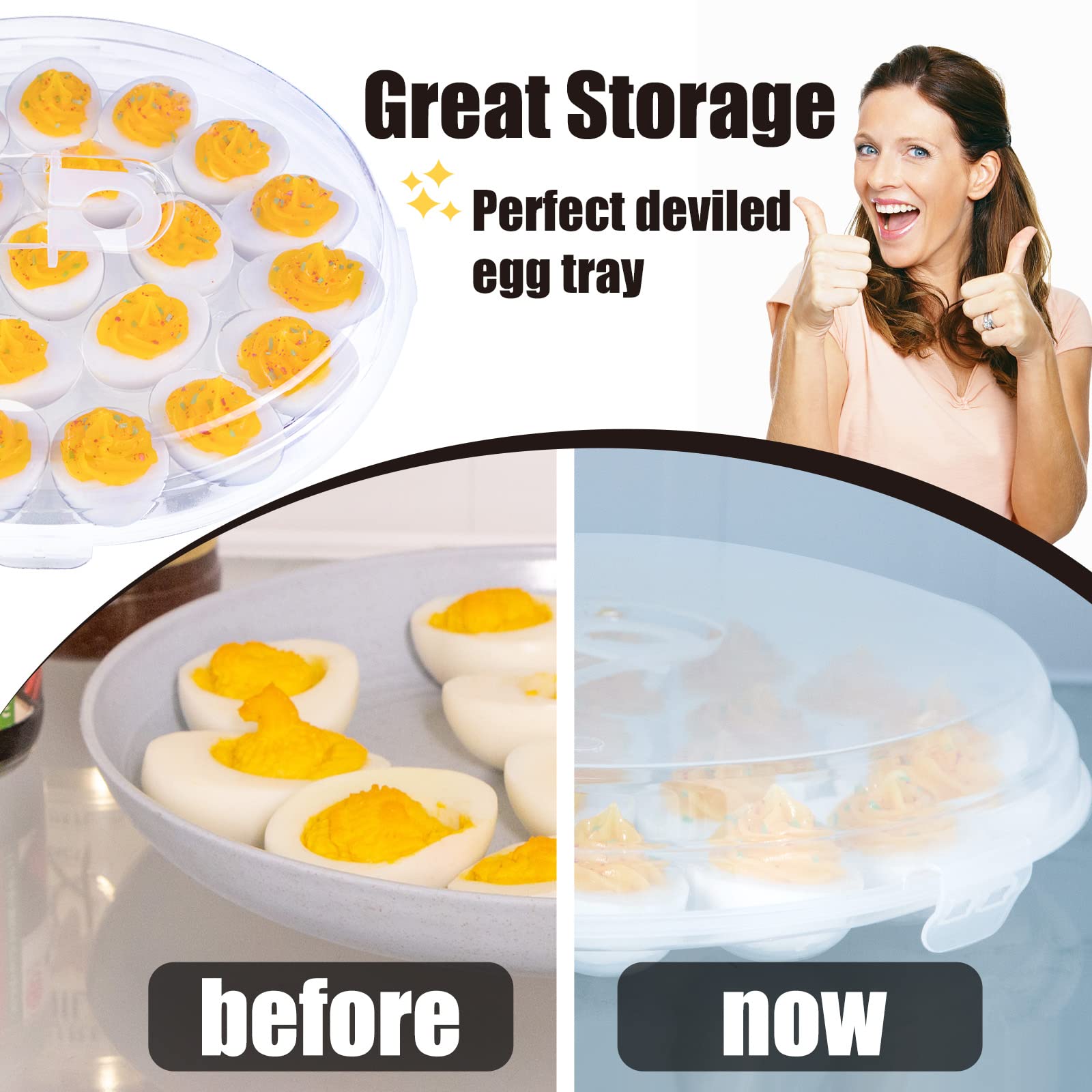 HANSGO clear plastic egg tray showing eggs at a glance.
