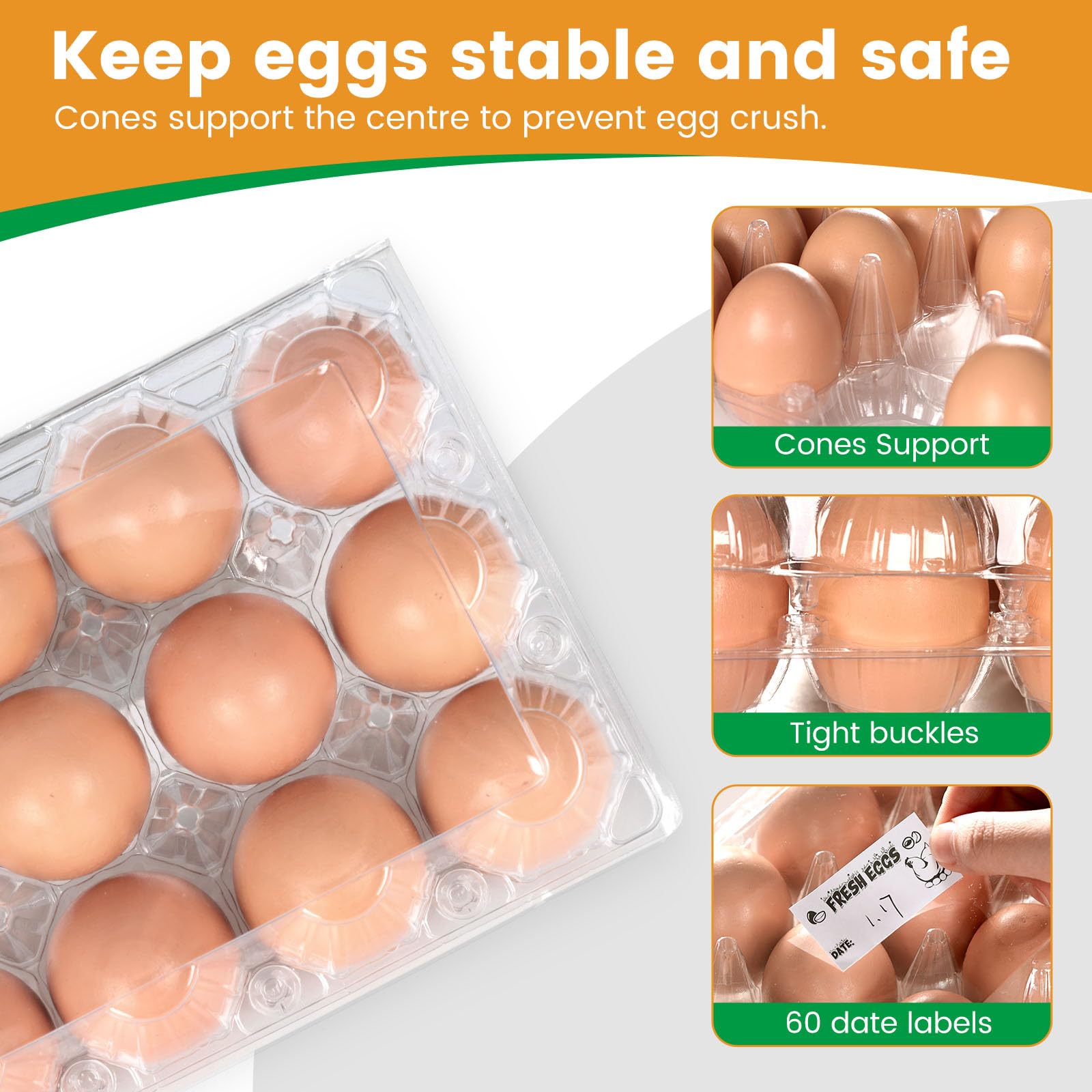 HANSGO compact 3x4 carton offers sturdy stacking