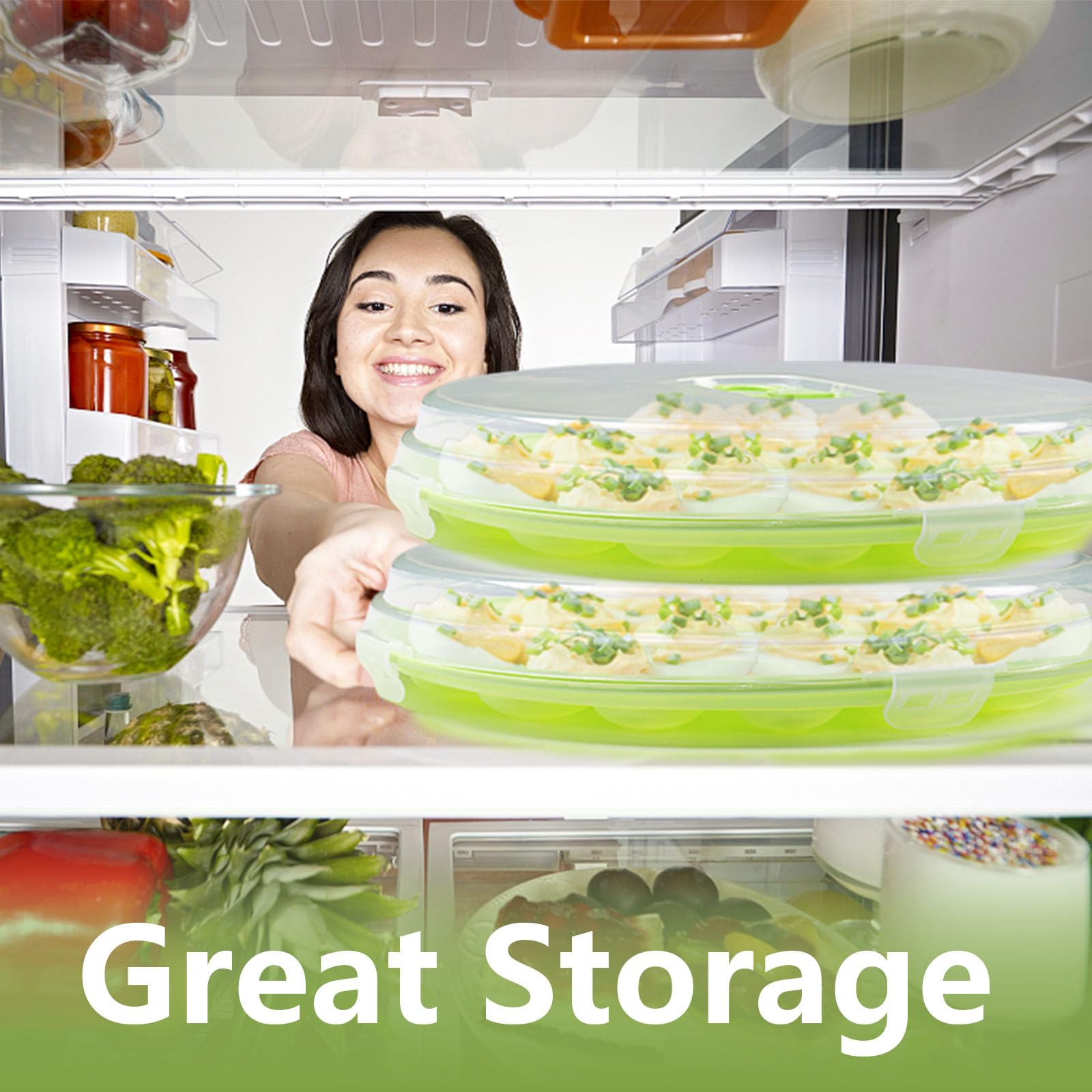 HANSGO dome lid with snap locks for secure, spill-free storage