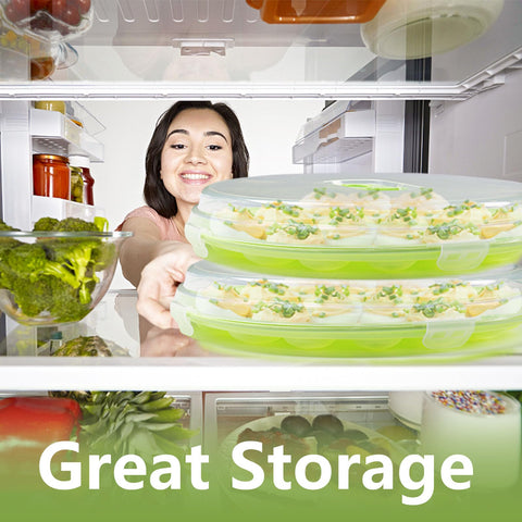 HANSGO dome lid with snap locks for secure, spill-free storage