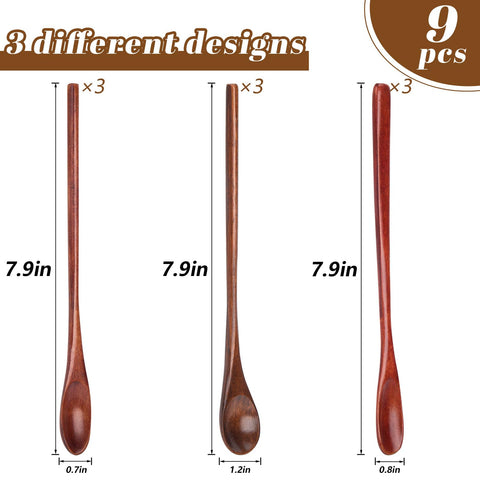 HANSGO long-handle wooden spoons reach jar bottoms for easy mixing.