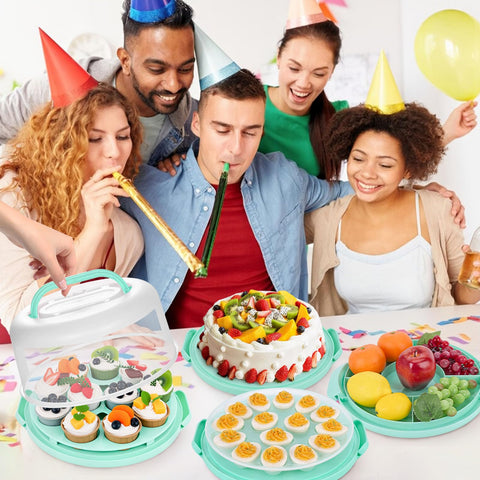 HANSGO portable dessert carrier ideal for picnics and events.