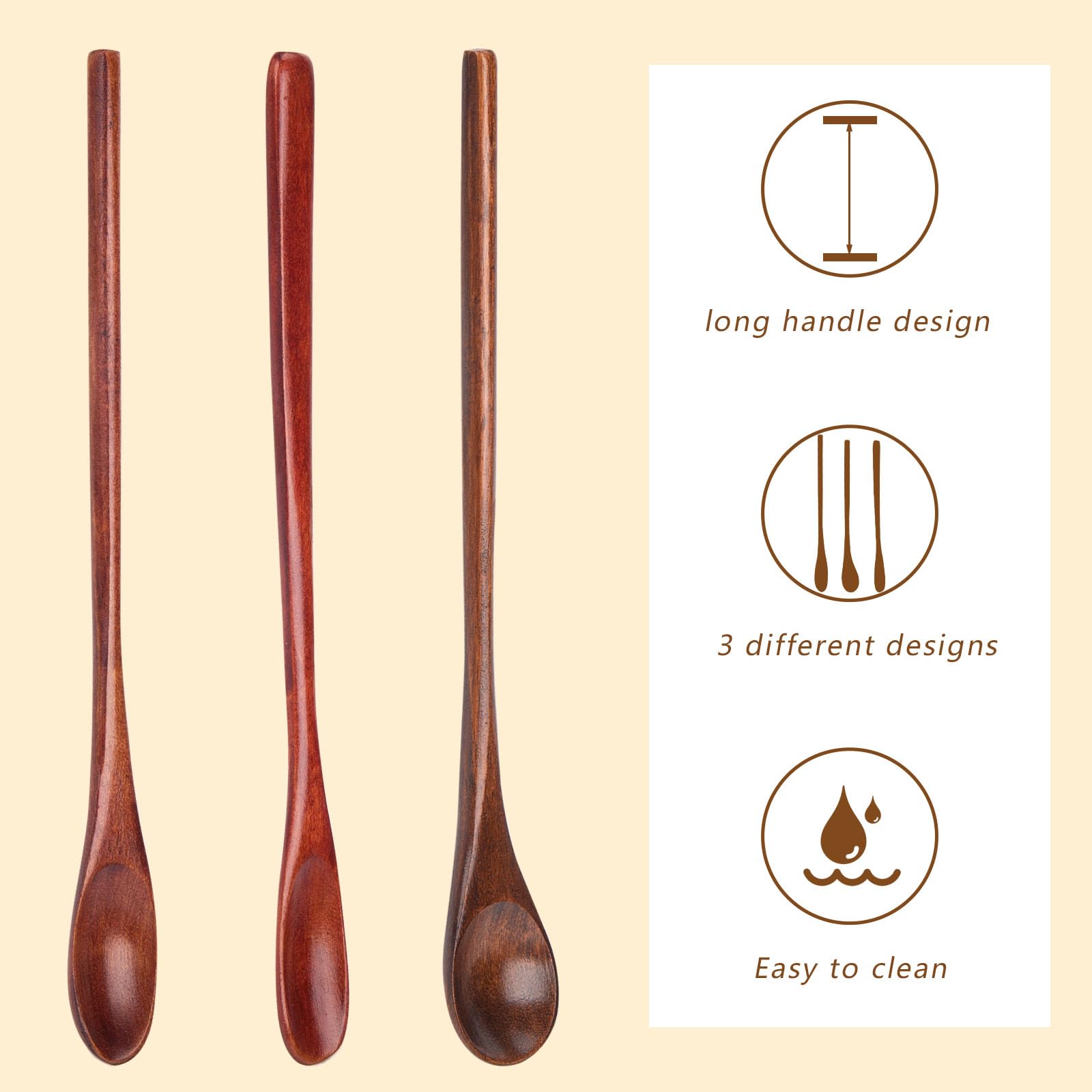 HANSGO spoons with smooth surfaces prevent burrs during use.