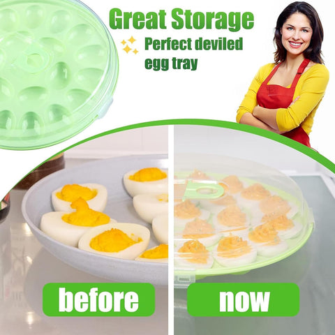HansGo stackable egg tray base saves fridge space.
