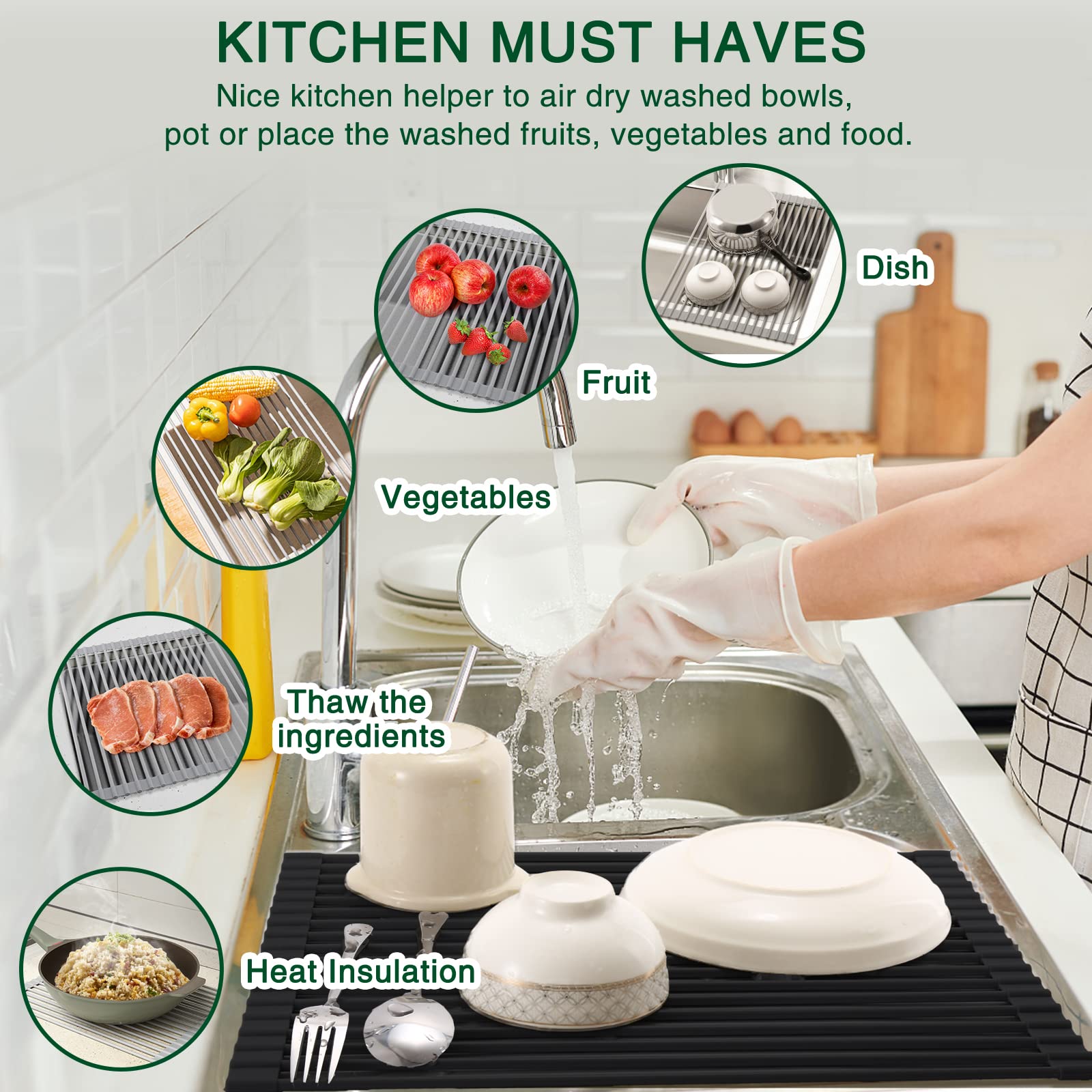 HANZENMA rack withstands up to 400°F for safe handling of hot cookware