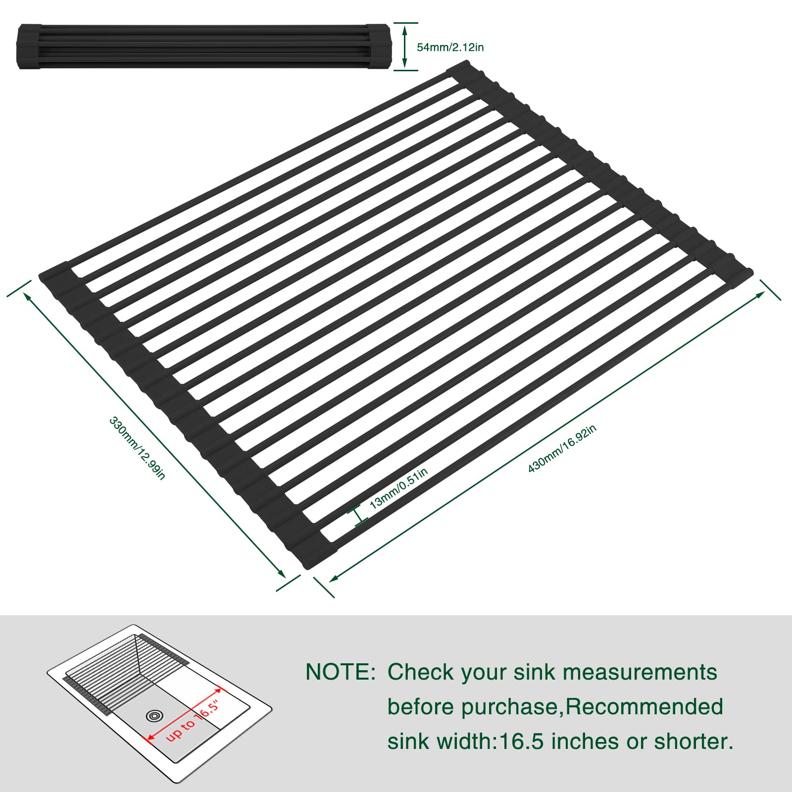 HANZENMA silicone-wrapped steel rods provide sturdy, rust-resistant support for heavy dishes
