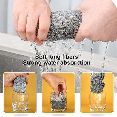 HAOBAOBEI lint-free durable towels for counters, hands, and surface drying.