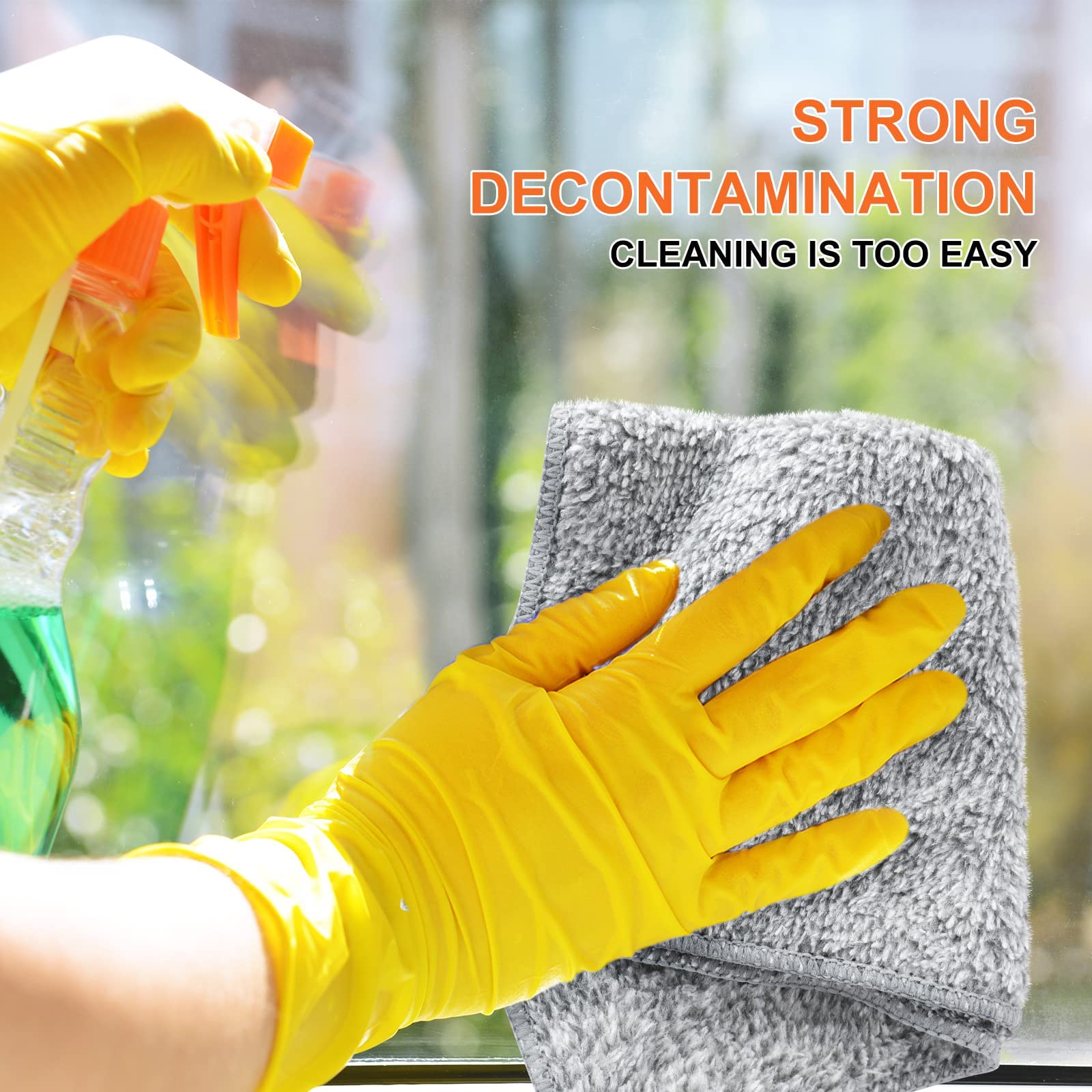 HAOBAOBEI machine-washable microfiber towels with soft feel for repeated cleaning.