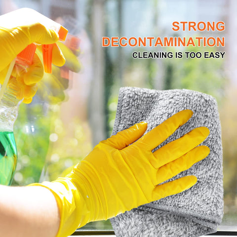 HAOBAOBEI machine-washable microfiber towels with soft feel for repeated cleaning.