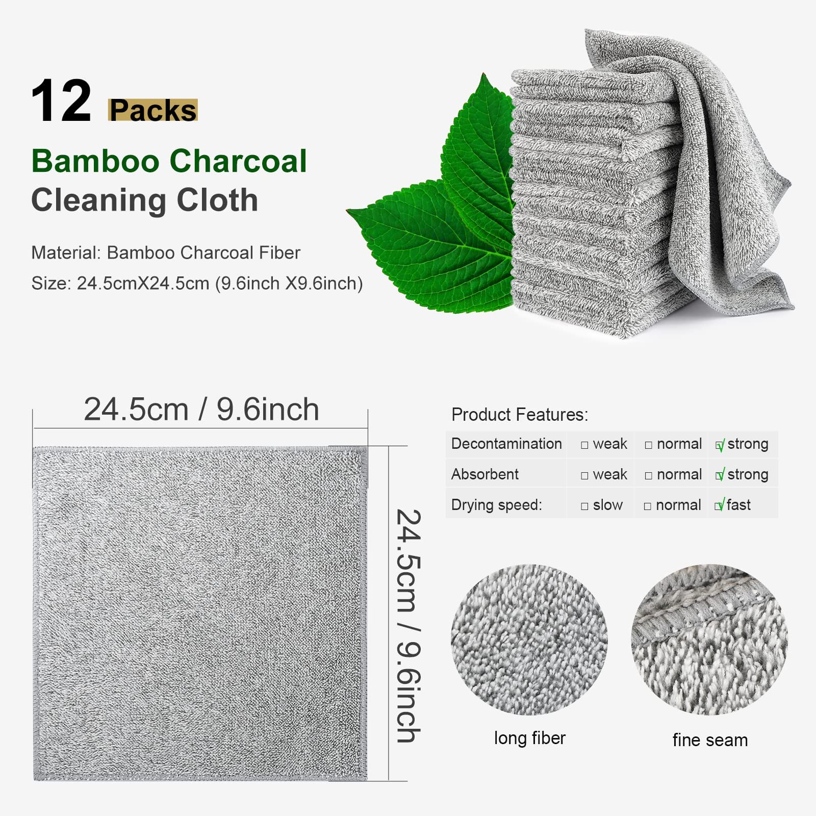 HAOBAOBEI nonstick oil washable towels shown wiping a greasy surface.
