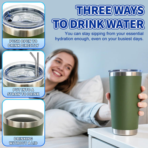 HAOLI ergonomic design fits most cup holders for easy sipping