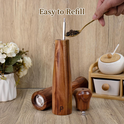 Haomacro adjustable top nut shows customizable coarseness for spices