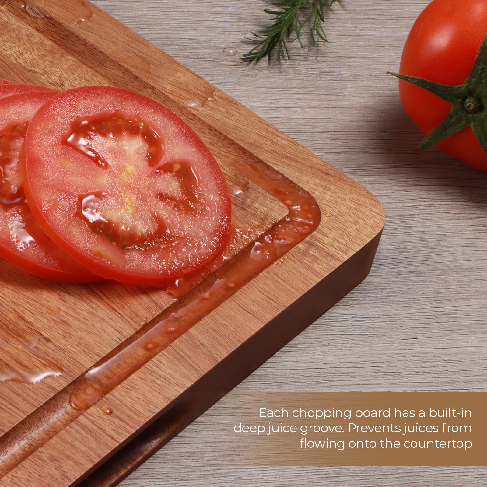 HAONEYS cutting board with built-in handles for portable kitchen prep