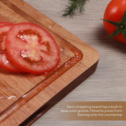 HAONEYS cutting board with built-in handles for portable kitchen prep