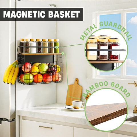 Haotao fridge organizer baskets neatly hold fruits and vegetables