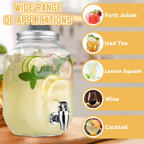 Haotao fruit infuser glass dispenser keeps beverages colorful and fresh