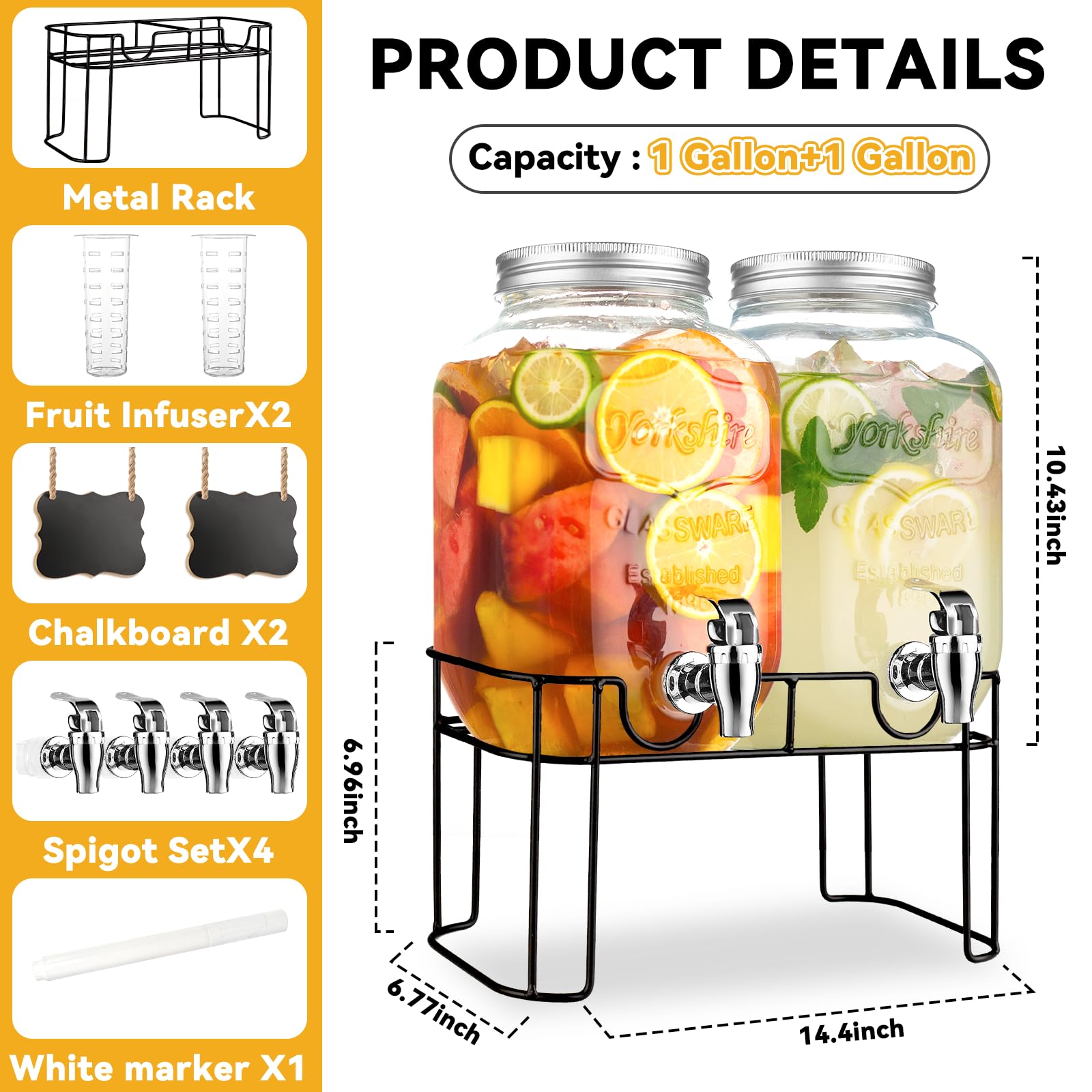 Haotao lemonade dispenser stand and spigot for seamless self-serve at gatherings