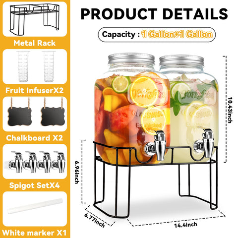 Haotao lemonade dispenser stand and spigot for seamless self-serve at gatherings