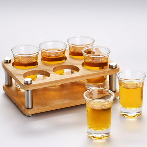 Haoxishui shot glasses with holder for convenient party display