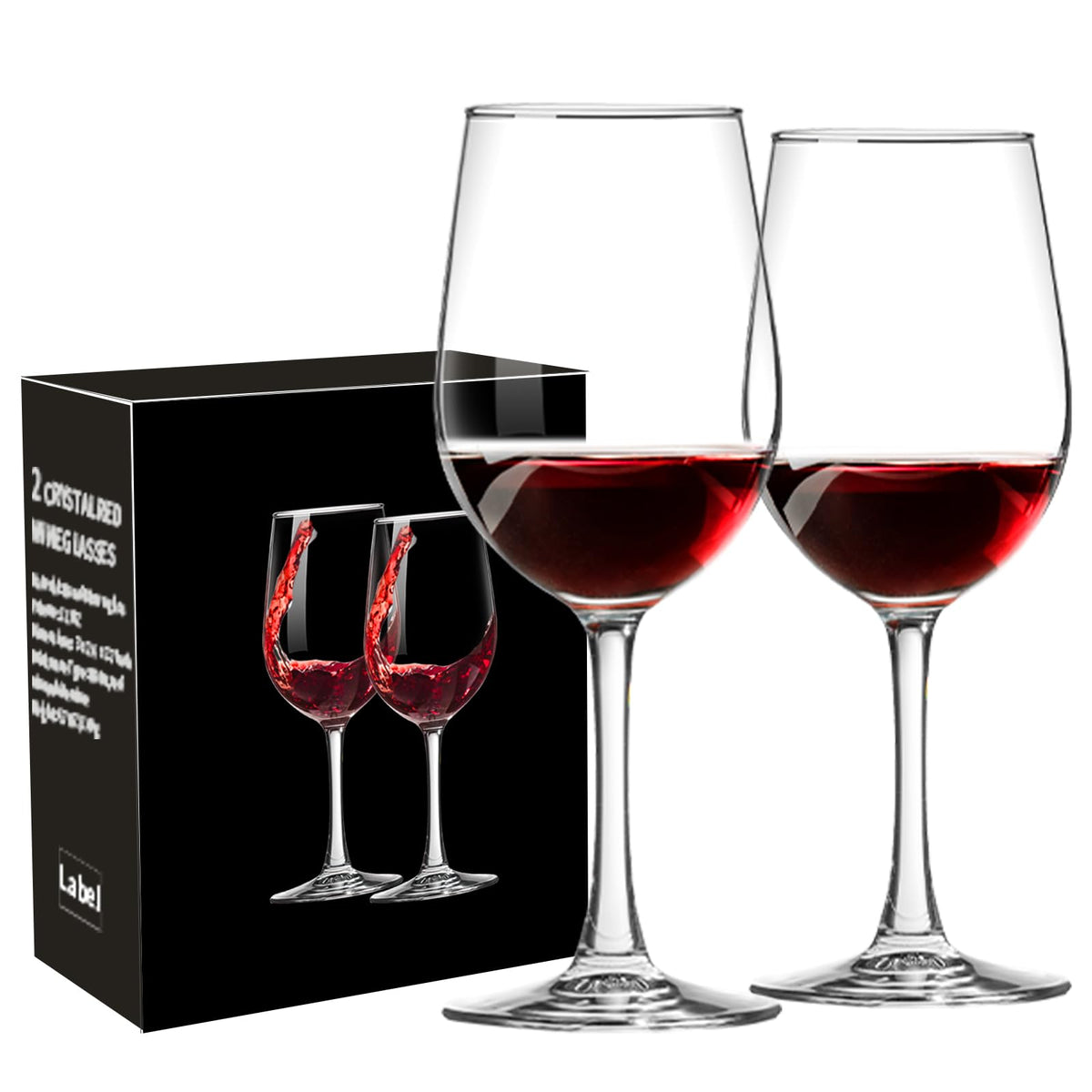 Haoxishui wine glasses 2-piece close-up bowl view with ergonomic grip
