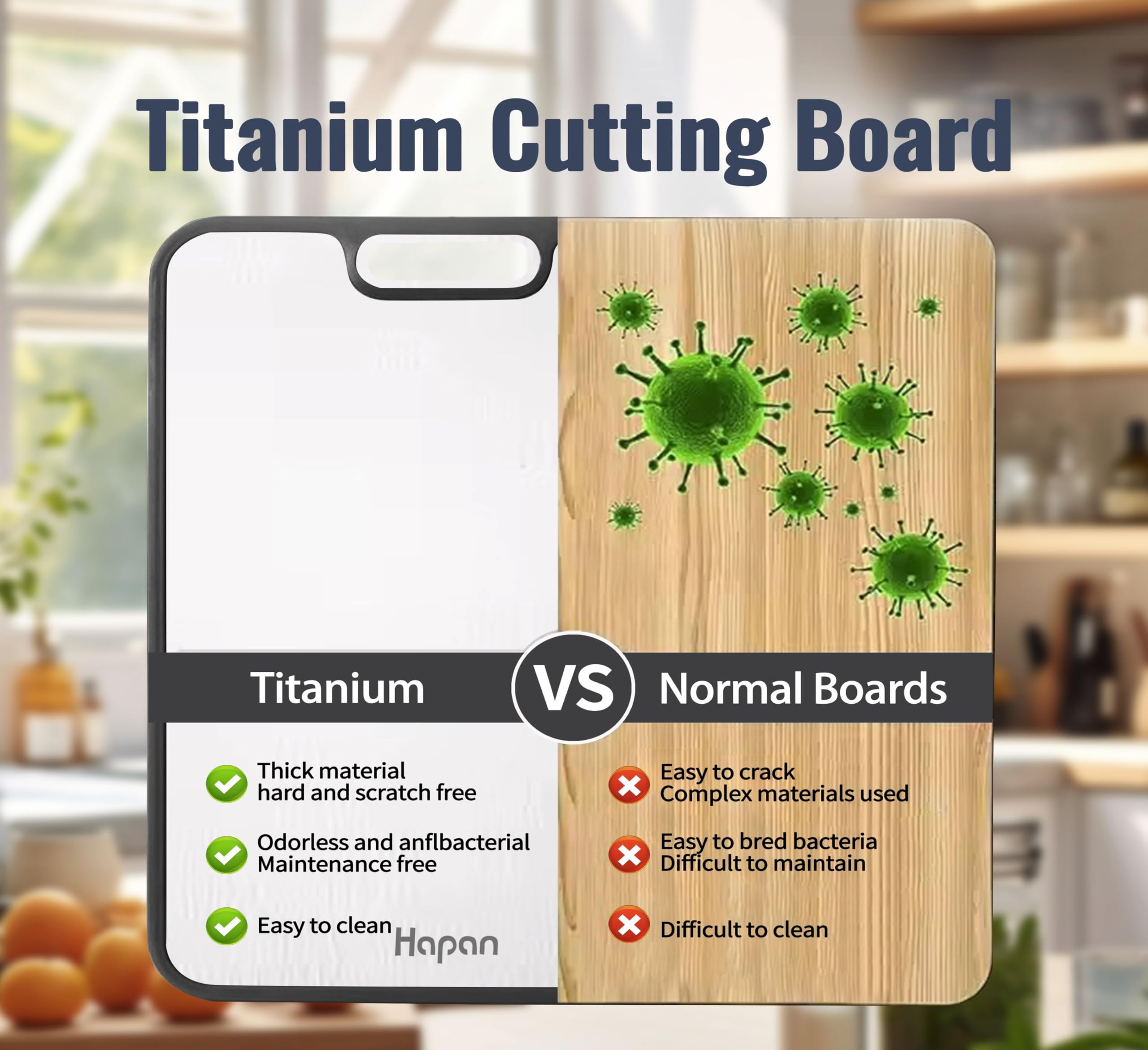 Hapan lightweight portable board ideal for everyday use.