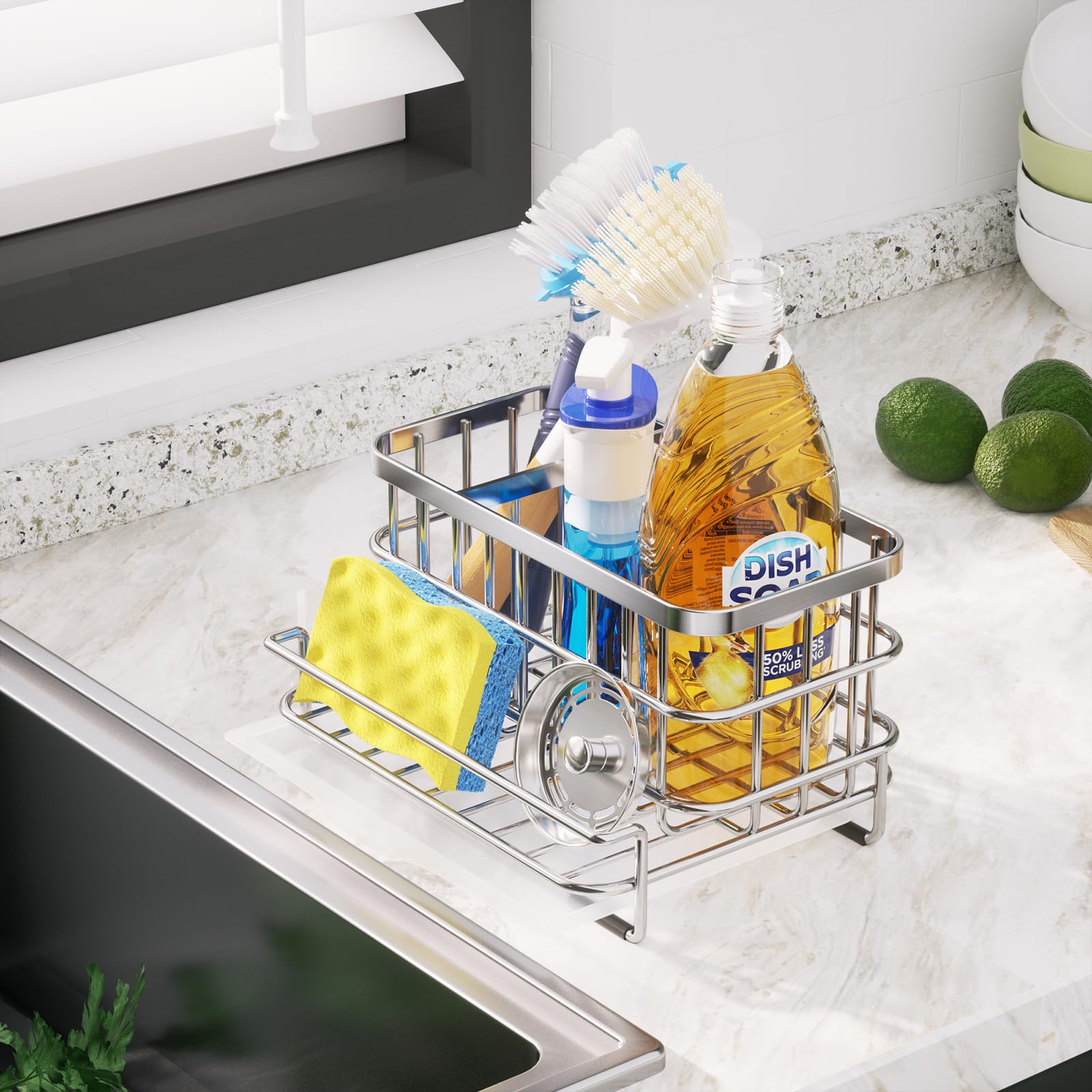 HapiRm anti-slip feet prevent sliding on countertops during use.