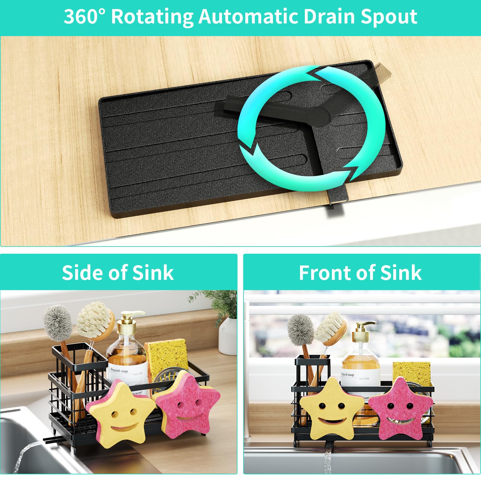 Detachable brush holder on the HapiRm caddy for flexible storage.