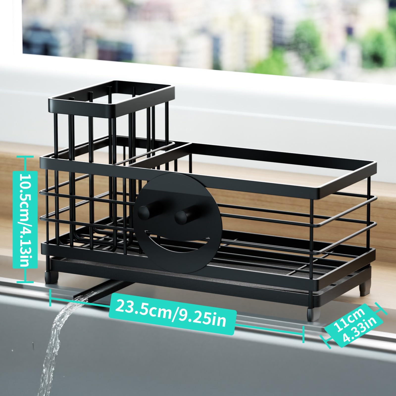 Compact footprint measures 9.25 × 4.33 × 4.13 inches, saving counter space.